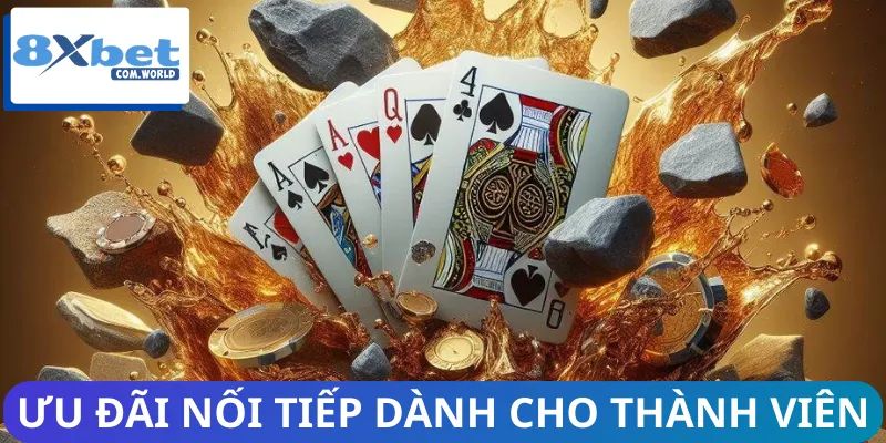 Ưu đãi nối tiếp dành cho thành viên game bài online 8XBET